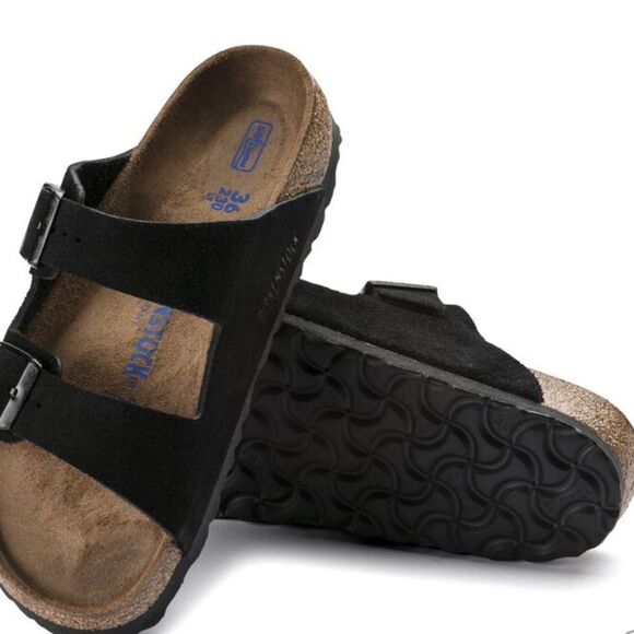Birkenstock Arizona Soft Footbed Suede Leather, Black, EU 41 NWT - Picture 7 of 10